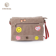 Customized 15 inch cute shoulder laptop leather messenger bag